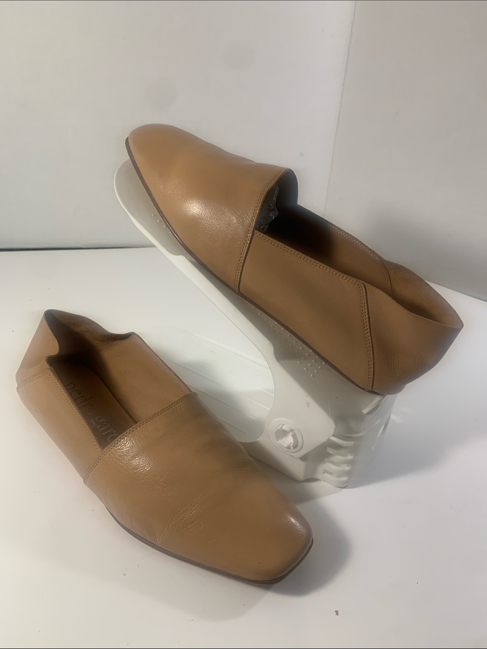 Pedro Garcia Women's Stina Tan Leather Slip-On Loafers Sz.37/7US